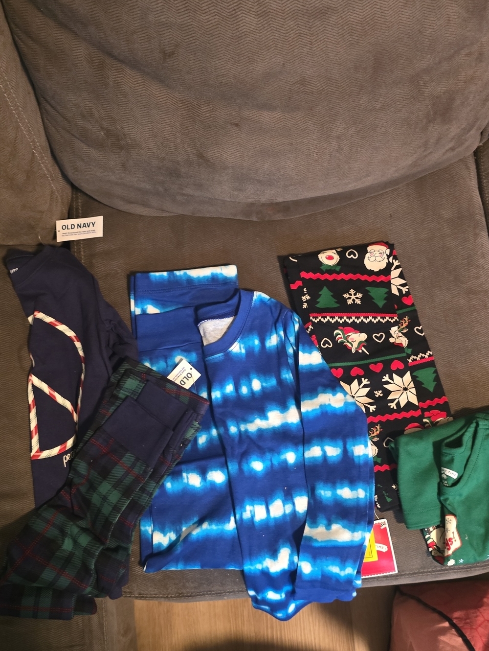 Old Navy Peace And Joy Wonder Nation Blue & White Tie-Dye Kids, Holiday  Pajamas